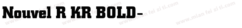 Nouvel R KR BOLD字体转换